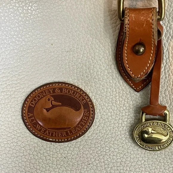 Dooney & Bourke Cream and Tan Satchel - Picture 13 of 14